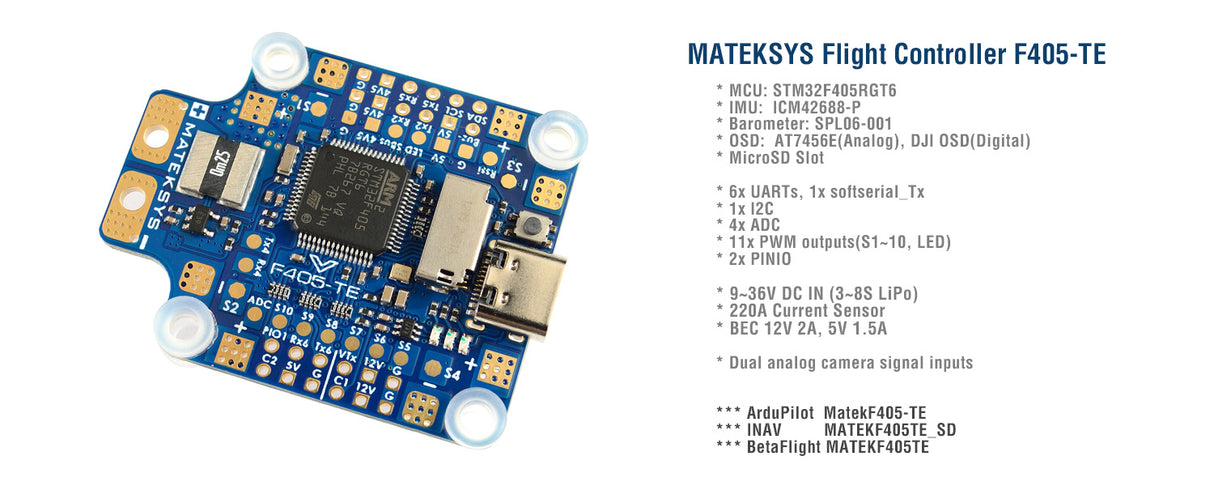 Matek System Flight Controller F405 TE