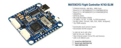 Matek Systems Flugsteuerung H743-SLIM V3