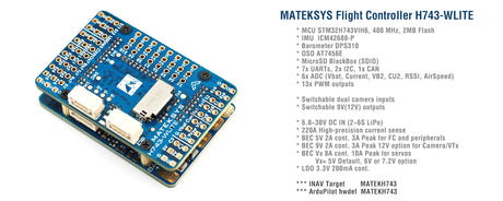 Matek Systems Flugsteuerung H743-WLITE