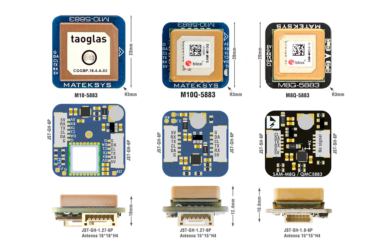 Matek Systems GNSS & Kompass, M10Q-5883