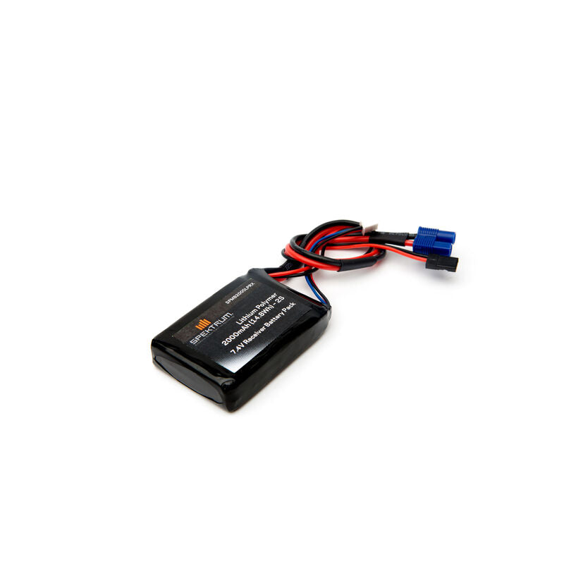 Spektrum 7,4V 2000mAh 2S LiPo Empfängerakku: Universalempfänger, EC3 - LiPo24.de