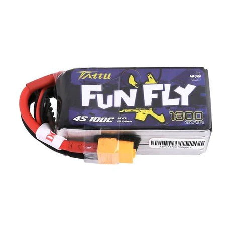 Tattu Funfly Serie 1300mAh 14.8V 100C 4S1P Lipo Akku mit XT60 Stecker - LiPo24.de