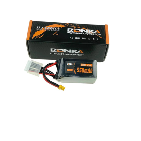 Bonka Lipo Akku 550mAh 22,2V 6S 80C/160C FPV Parcour XT30 - LiPo24.de