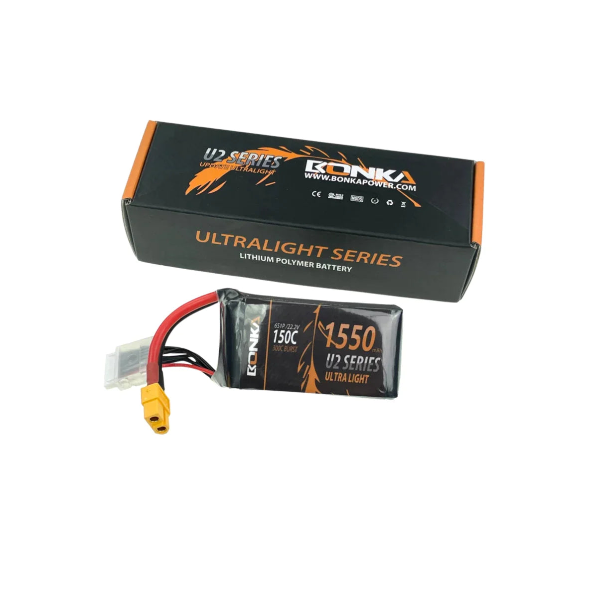 Bonka Lipo Akku1550mAh 22,2V 150C/300C FPV XT60 - LiPo24.de