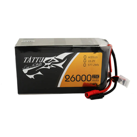 Tattu 26000mAh 22,2V 25C 6S1P Lipo Akkupack mit AS150+XT150 - LiPo24.de