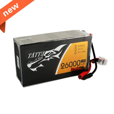 Tattu 26000mAh 22,2V 25C 6S1P Lipo Akkupack mit AS150+XT150 - LiPo24.de