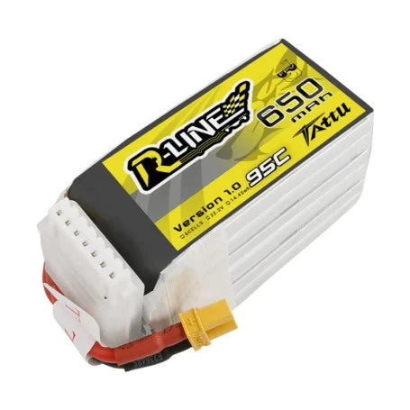 Tattu R-Line 650mAh 95C 22.2V 6S1P Lipo Akku mit XT30U-F Stecker - LiPo24.de