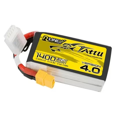 Tattu R-Line Version 4.0 1400mAh 14,8 V 130 C 4S1P Lipo-Akku XT60-Stecker - LiPo24.de